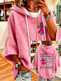 Women's Breast Cancer Awareness Printed Casual Top